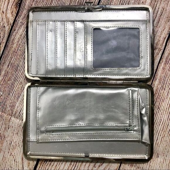 Vintage Y2K Blue Floral Snap Closure Wallet - Picture 3 of 5